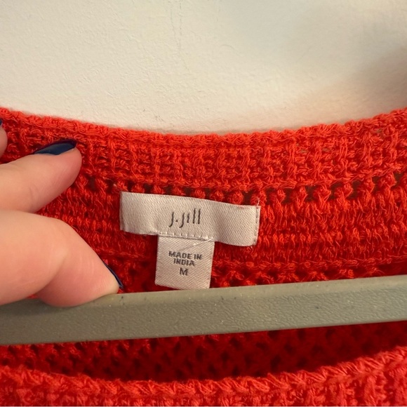 Women’s J. Jill Red Orange Sleeveless Tank Top size medium M - Picture 3 of 4